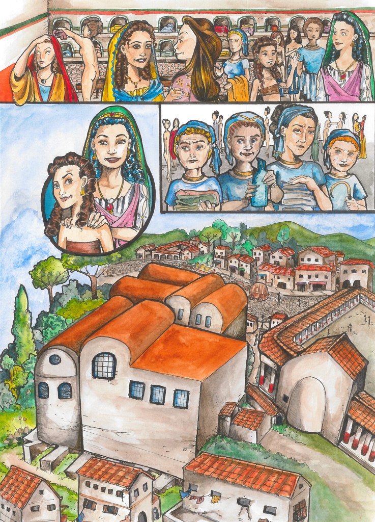 Birdseye view of the bath complex